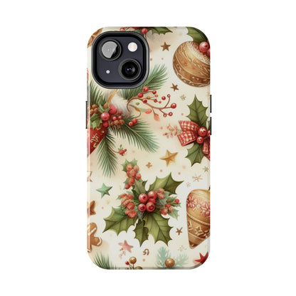 Classic Christmas Stocking & Ornaments Pattern – iPhone Series Case