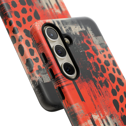 Cheetah Plaid Case – Red & Black Pattern