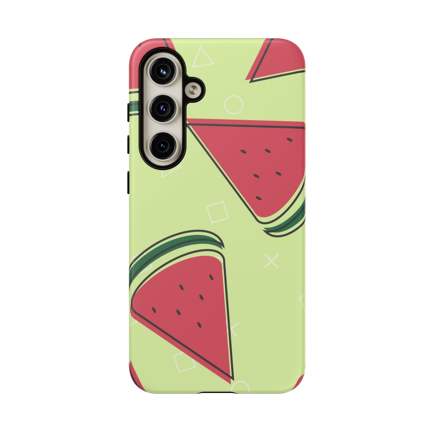 Watermelon Slice Samsung Galaxy Case – Fresh & Fun Design with Retro Geometric Pattern