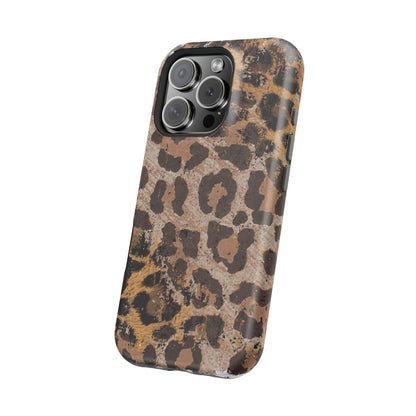 Vintage Distressed Leopard Print - MagSafe iPhone Series Case