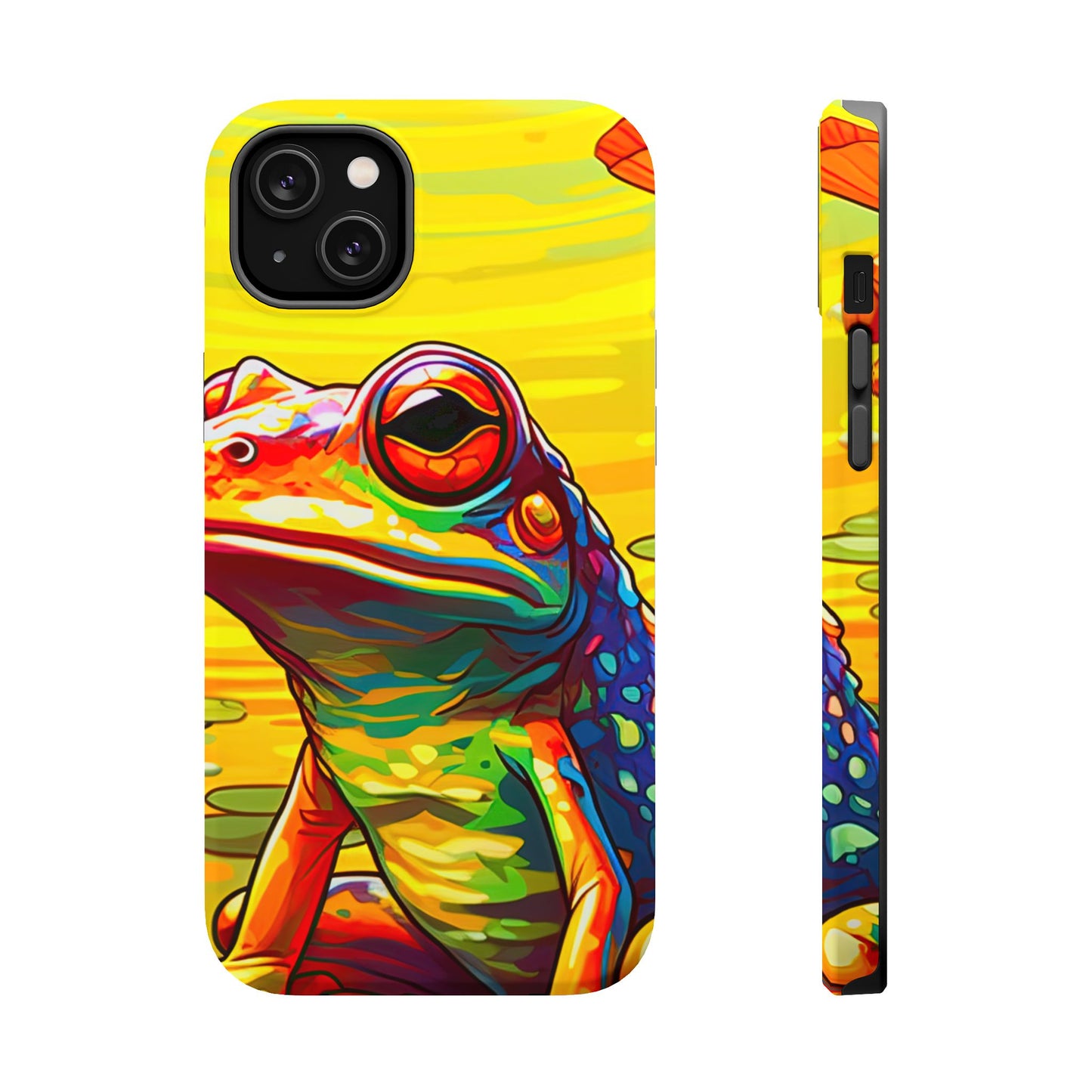 Vibrant Rainbow Frog Design – MagSafe iPhone Case