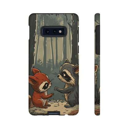 Whimsical Woodland Raccoons Phone Case