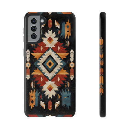 Southwestern Arrow & Diamond Tough Samsung Galaxy Case – Bold Tribal Design, Dual - Layer Protection - BOGO Cases