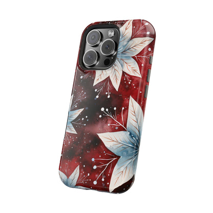 Winter Bloom Poinsettia – MagSafe iPhone Case