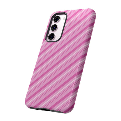 Samsung Galaxy Case - Pretty in Pink Stripes Design