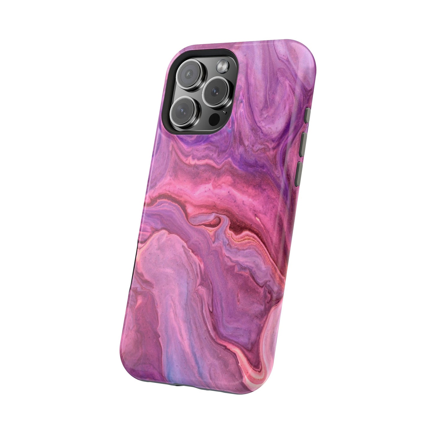 Lavender Dreamscape – MagSafe Case with Abstract Purple & Pink Marble Art