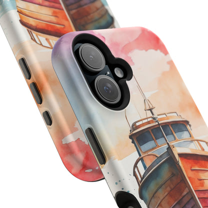 Sunset Sail Watercolor Boat –  MagSafe iPhone Series Case