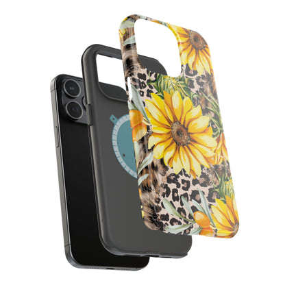 Leopard Sunflower Chic - MagSafe  iPhone Series Case