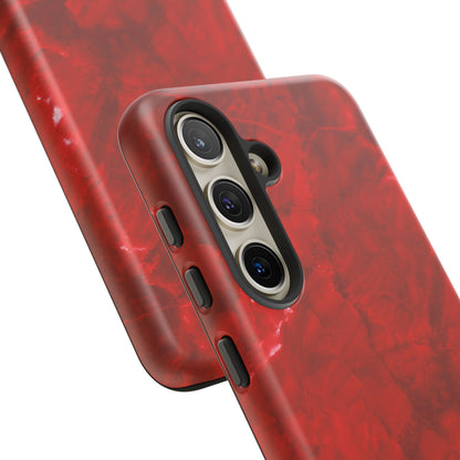 Bold Red Marble Samsung Galaxy Case – Luxe Modern Design with Vibrant Finish