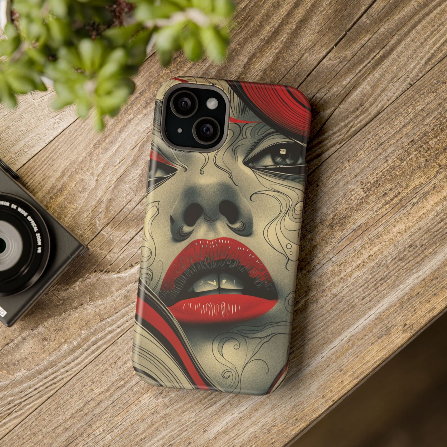 Bold Beauty Red Lips iPhone Case