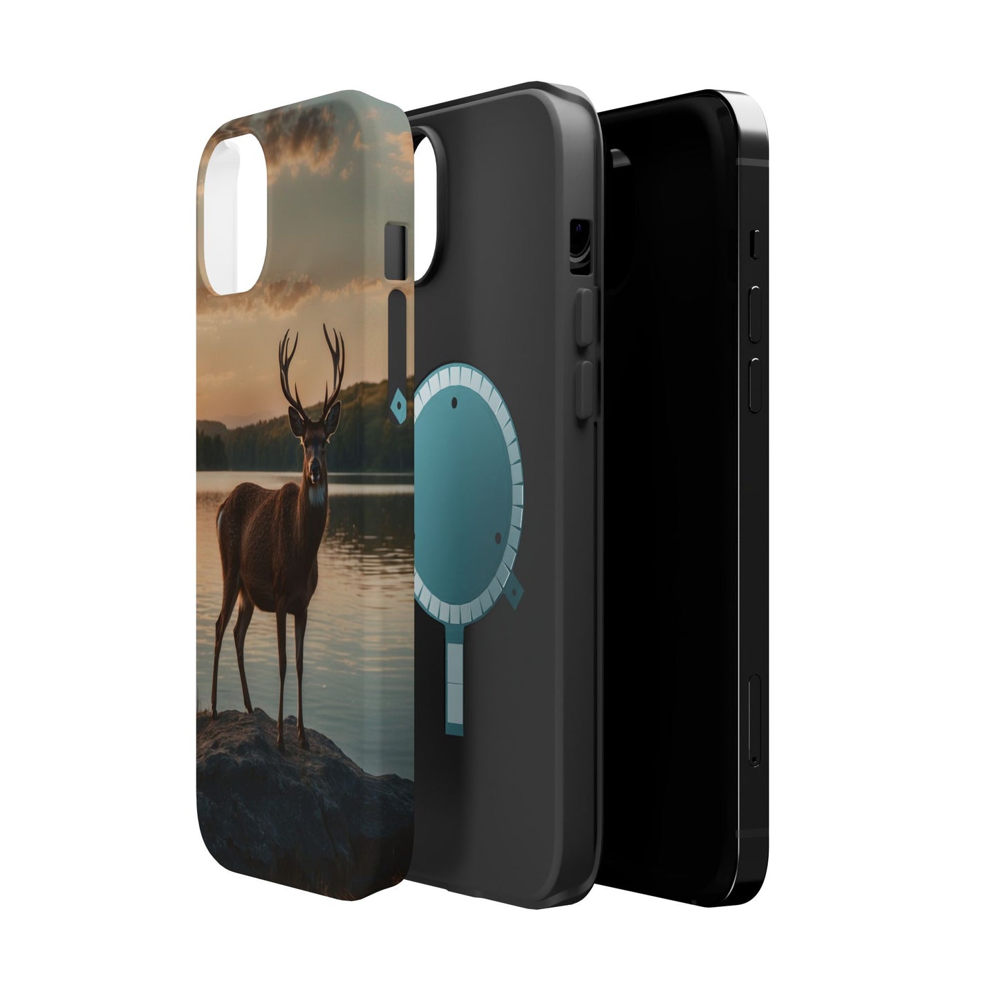 Majestic Stag at Sunset – MagSafe iPhone Case