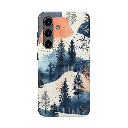 Winter Forest Samsung Galaxy Case | Watercolor Pine Trees