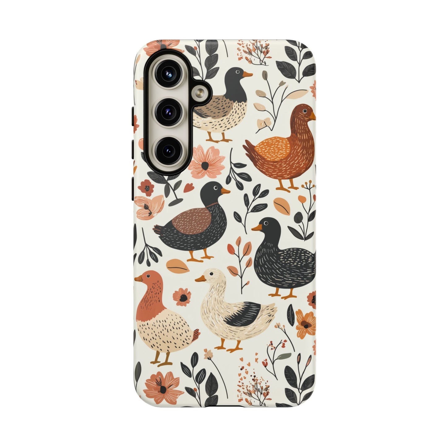 Vintage Duck Case – Floral & Leaf Design