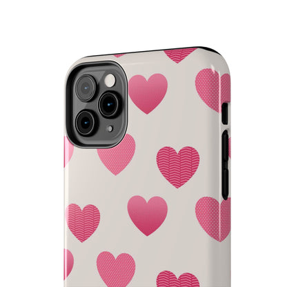 Textured Hearts iPhone Case