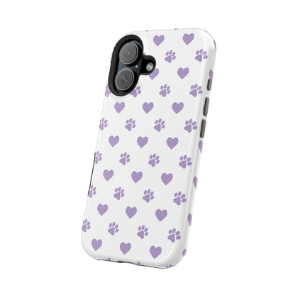 Paw Prints & Hearts – MagSafe iPhone Case with Adorable Pet-Lover Design