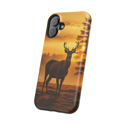 Sunset Majesty: Regal Stag – MagSafe iPhone Case