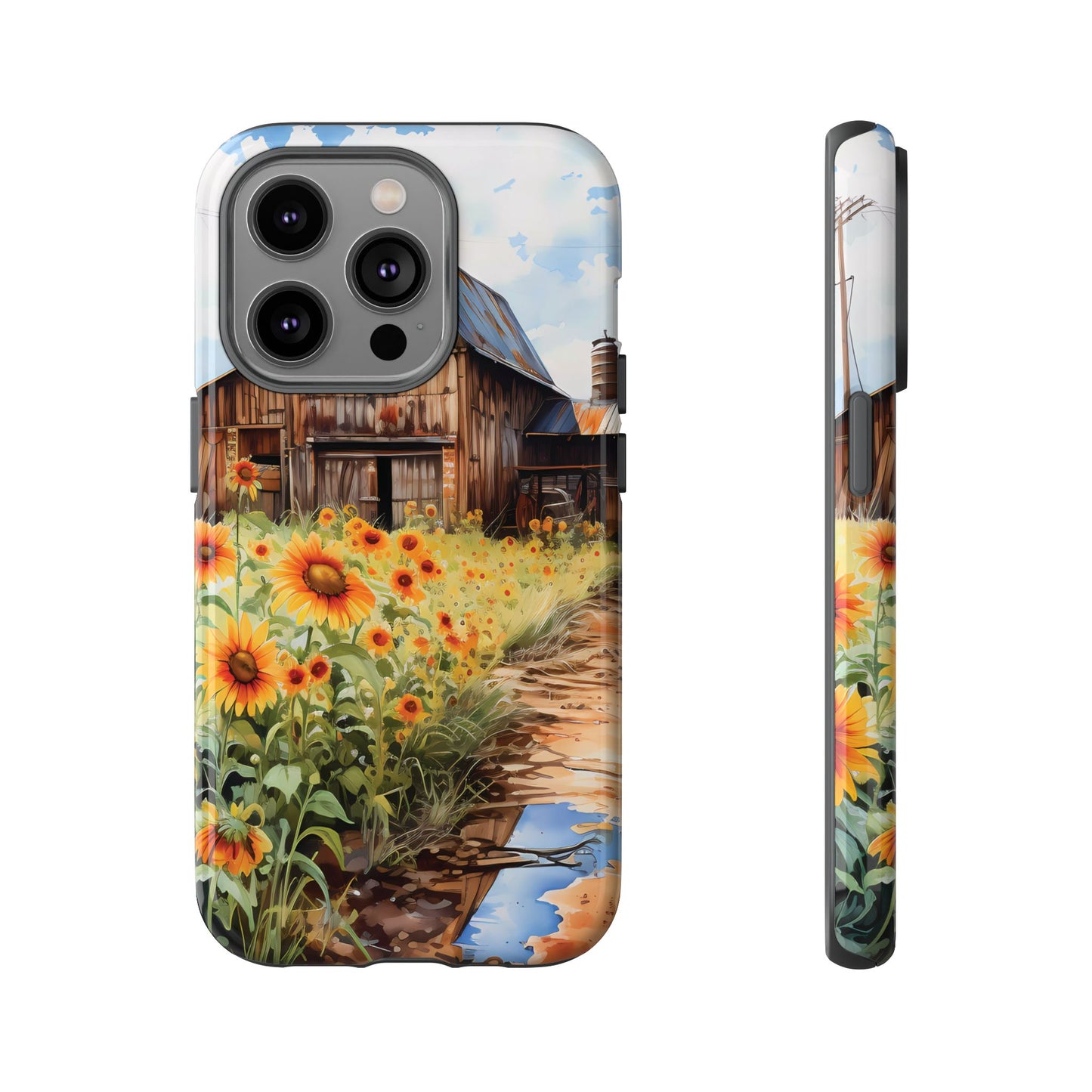 Sunflower iPhone Case  Rustic Farm Style