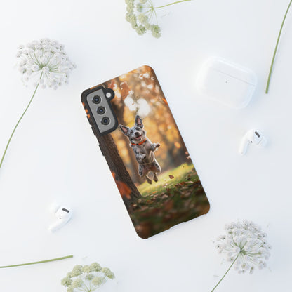 Energetic Blue Heeler Forest Pup Samsung Galaxy Case – Durable Outdoor-Inspired Design