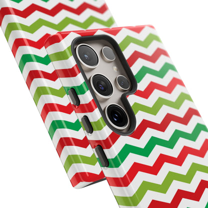 Vibrant Fiesta Chevron – Yellow Green, Green & Red Geometric Case