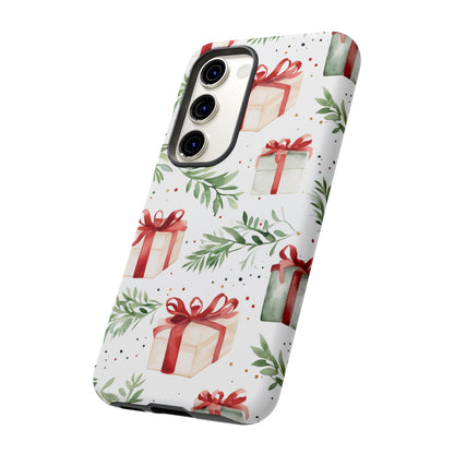 Watercolor Holiday Gifts & Greenery - Samsung Galaxy Series Case