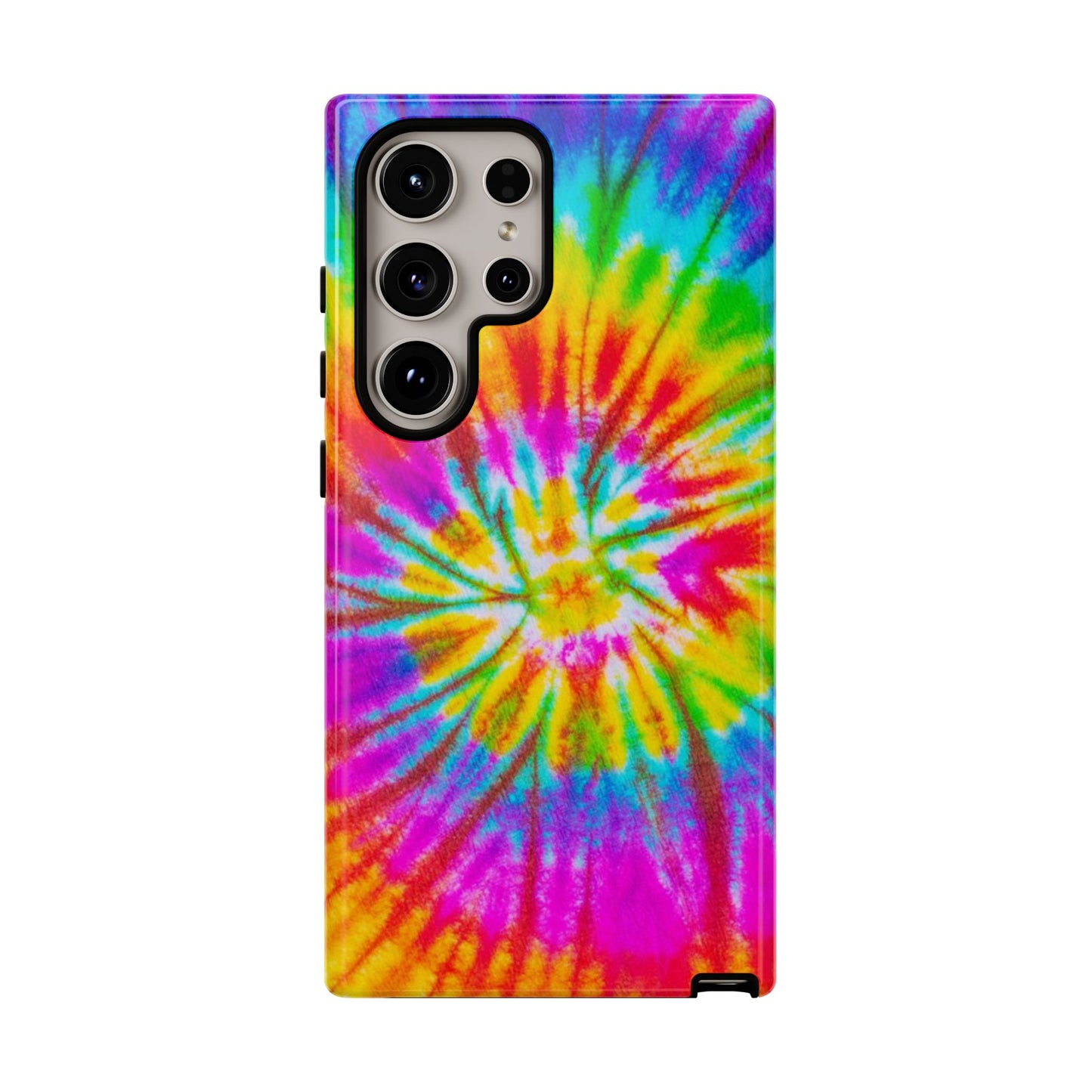 Vibrant Rainbow Spiral Tie-Dye Samsung Galaxy Case – Bold & Retro Style