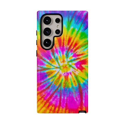 Vibrant Rainbow Spiral Tie-Dye Samsung Galaxy Case – Bold & Retro Style