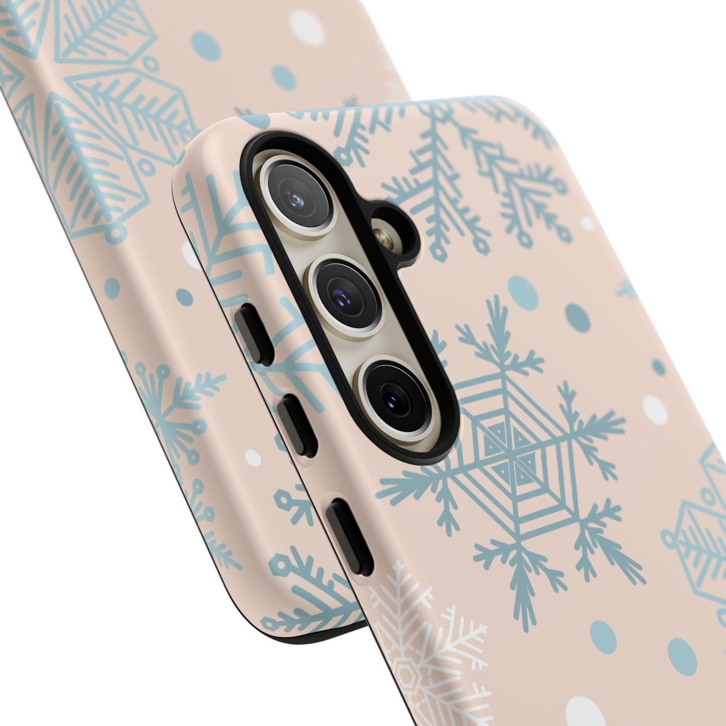 Winter Snowflakes Samsung Galaxy Case – Shockproof, Smooth Matte Finish, Dual-Layer Protection