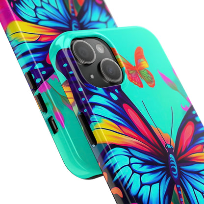 Vivid Butterfly & Floral Burst - iPhone Series Case