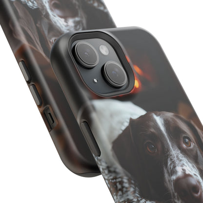 Majestic German Shorthaired Pointer MagSafe iPhone Case – Sunset Prairie Design