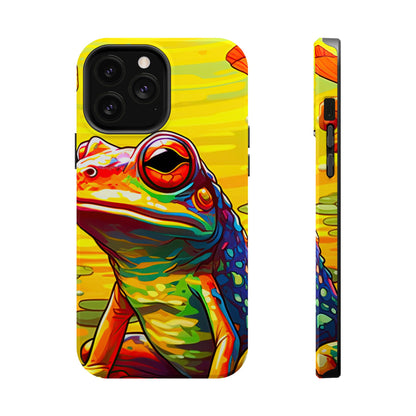 Vibrant Rainbow Frog Design – MagSafe iPhone Case