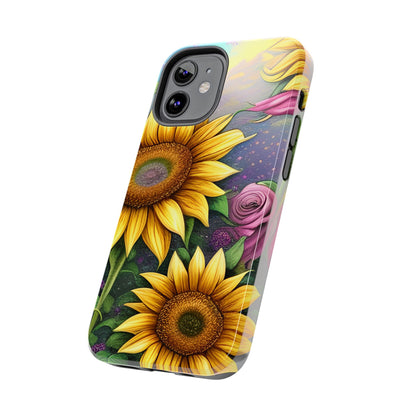 Whimsical Sunflower & Rose Garden - iPhone Series Case