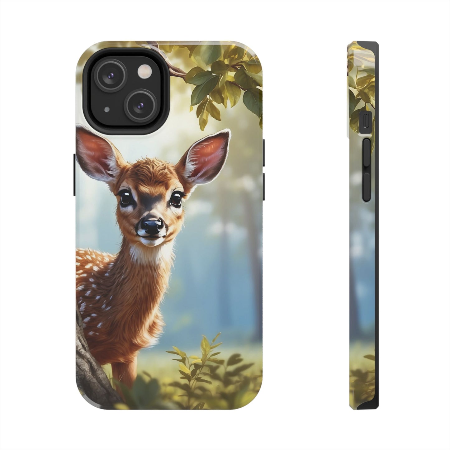 Whimsical Fawn in a Sunlit Forest iPhone Case