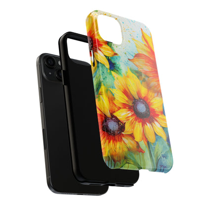 Watercolor Sunflower Splash - iPhone Series Case