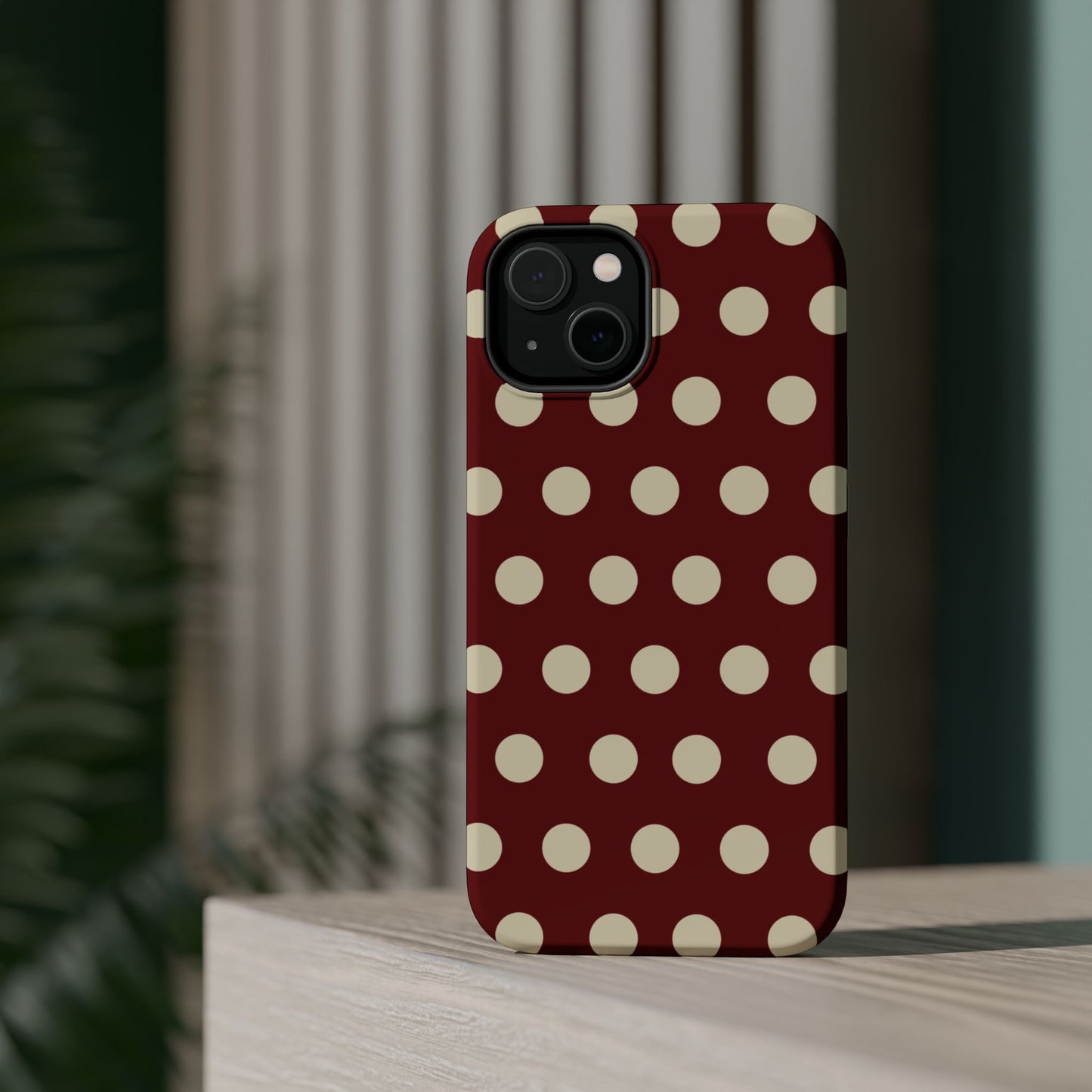 Classic Red & Cream Polka Dots - MagSafe iPhone Case