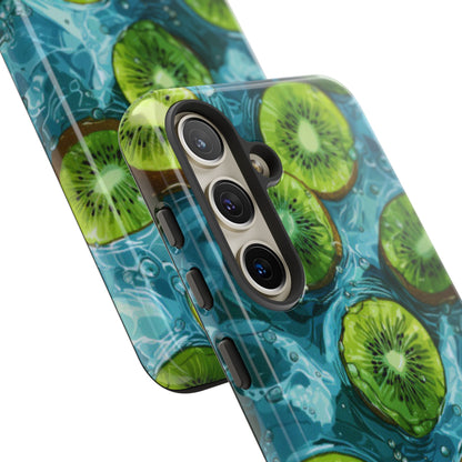 Tropical Kiwi Splash Samsung Galaxy Case – Tough Dual - Layer, Vibrant Summer Design - BOGO Cases