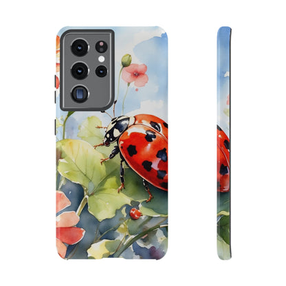 Watercolor Ladybug & Poppy Fields - Samsung Galaxy Case