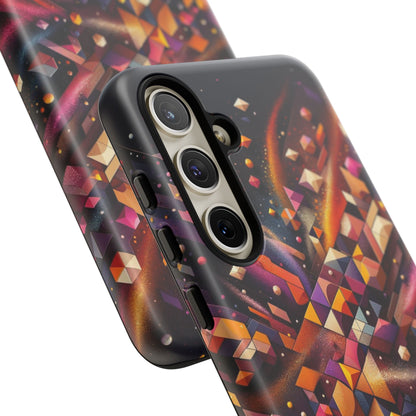 Vibrant Geometric Case | Futuristic Cosmic Art