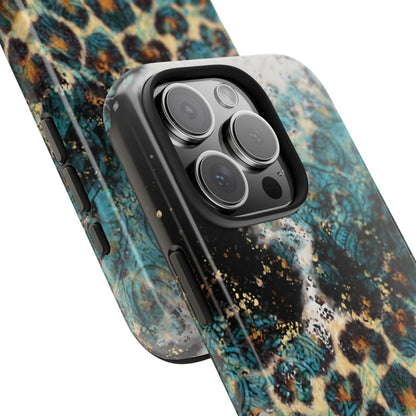 Turquoise Paisley Cowhide Leopard - iPhone Series Case