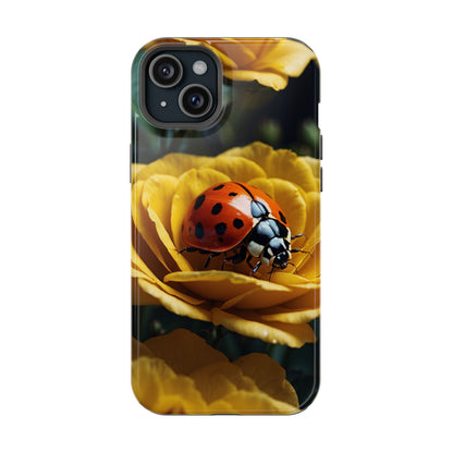 MagSafe iPhone Case: Ladybug on Yellow Petals