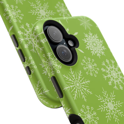 Green Snowflake Pattern – MagSafe iPhone Series Case