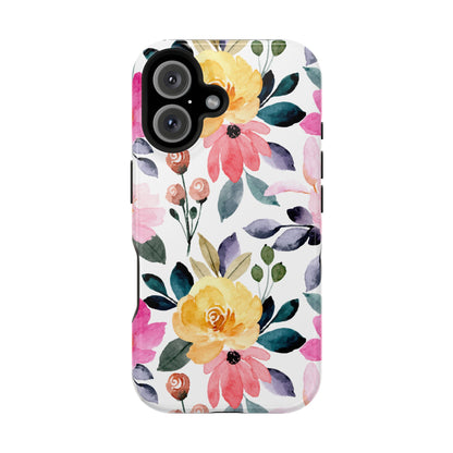 Blossoming Beauty – MagSafe Case with Pastel Floral Watercolor Design