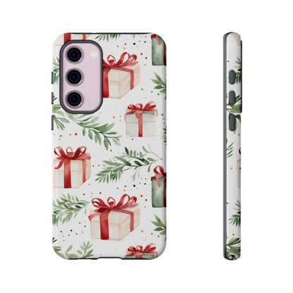 Watercolor Holiday Gifts & Greenery - Samsung Galaxy Series Case