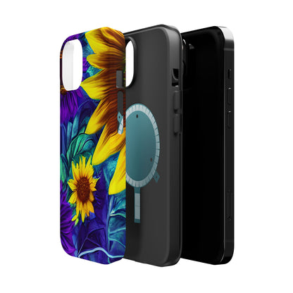 Purple & Gold Sunflower Dream - MagSafe iPhone Series Case