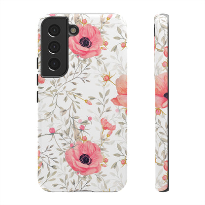 Pink Floral Watercolor Samsung Galaxy Case – Elegant Blossom Design