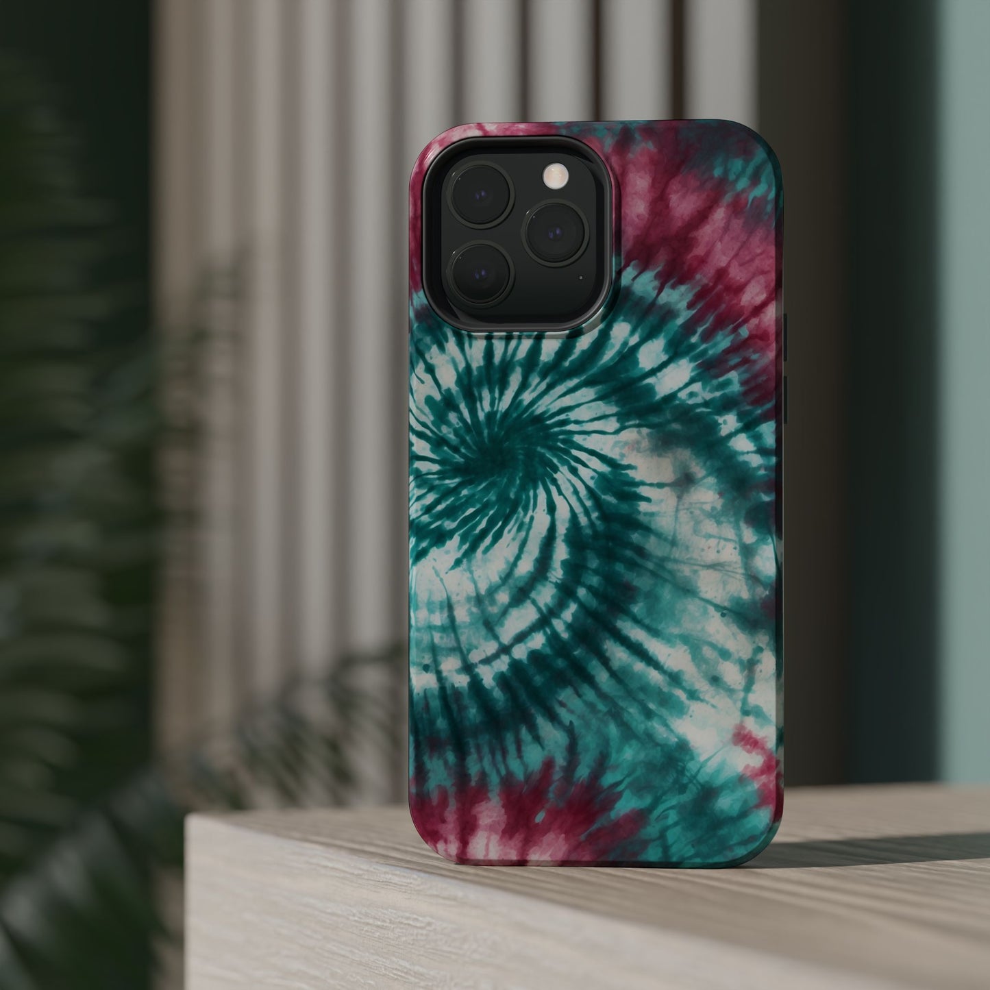 Teal and Pink Tie-Dye MagSafe Case – Stylish and Functional