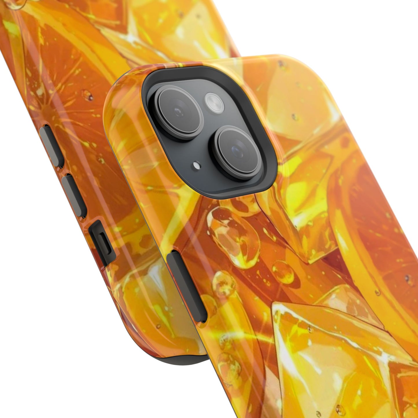 Citrus Splash MagSafe iPhone Case – Bright Orange Slices & Ice, Dual-Layer Protection