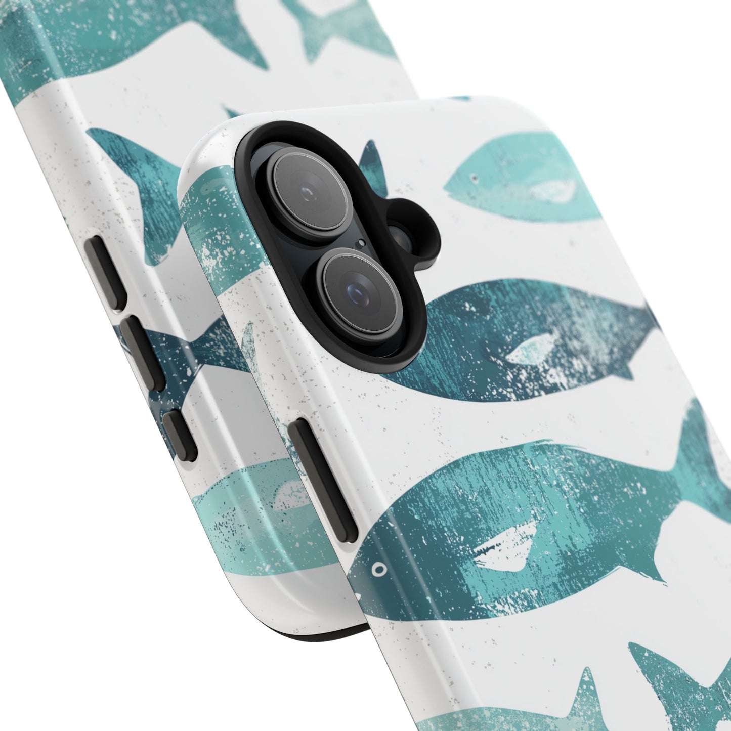 Vintage Blue Fish Print - iPhone Series Case