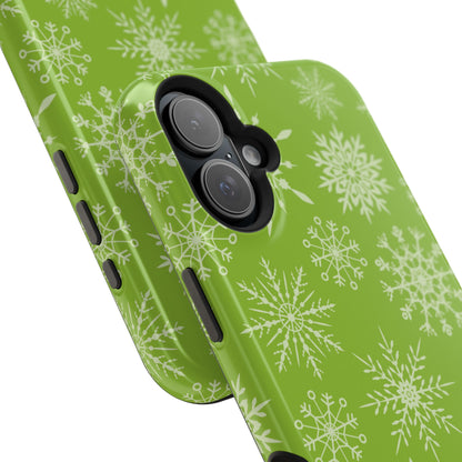 Green Snowflake Pattern – MagSafe iPhone Series Case