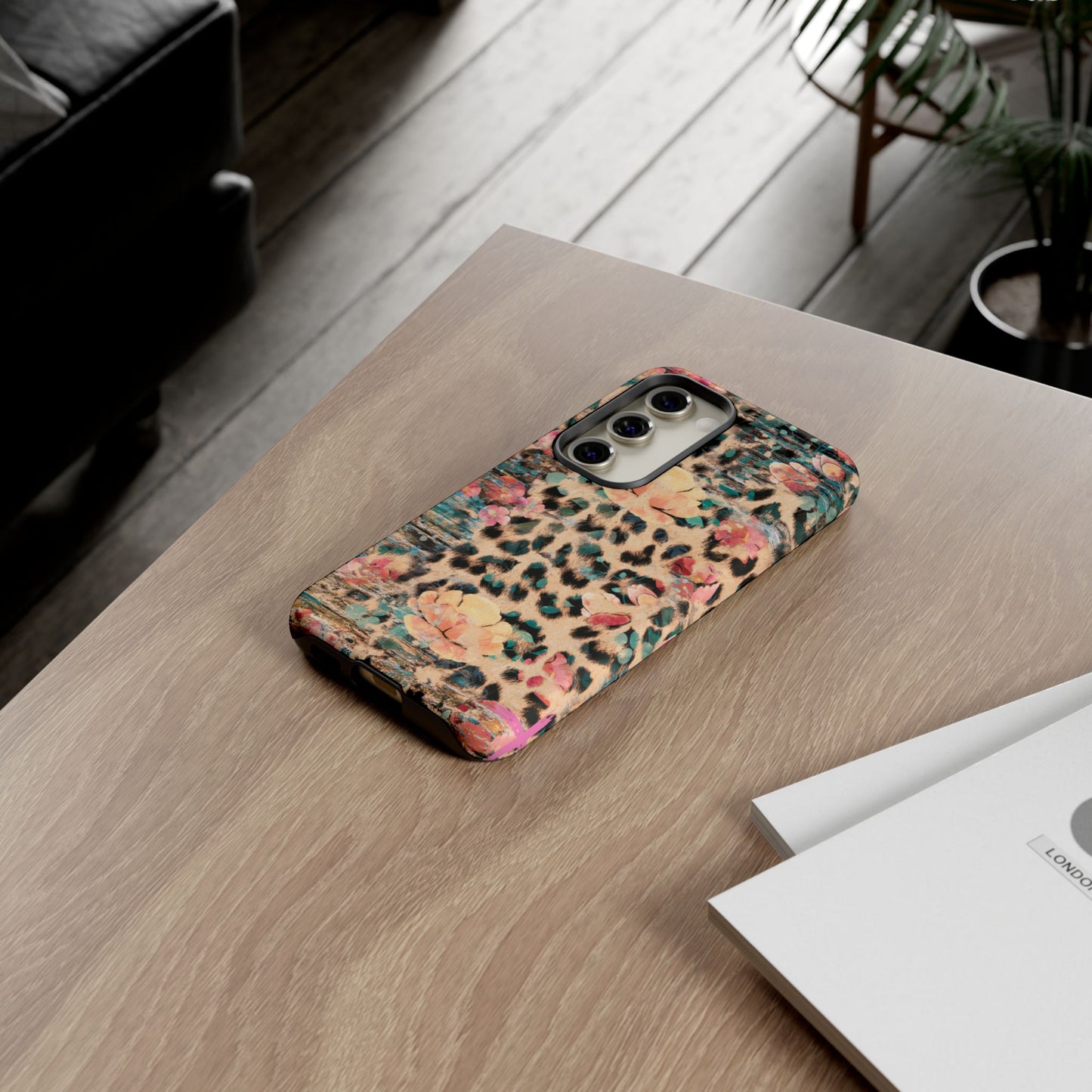 Rustic Floral Leopard - Samsung Galaxy Series Case