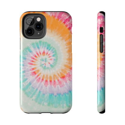 Pastel Swirl Tie-Dye iPhone Case – Soft & Minimalistic Style